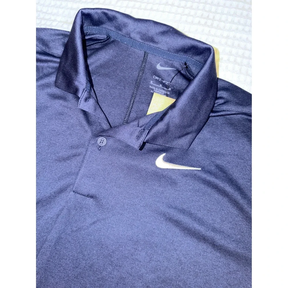 Nike Golf Polo Shirt Mens Size M Navy Blue Dri-FIT Short Sleeve